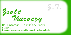 zsolt thuroczy business card